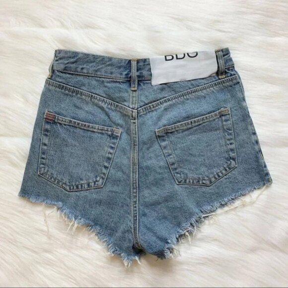 Urban Outfitters BDG Jean Shorts Jorts Distressed High Waist Cut off Denim Small - Picture 14 of 16